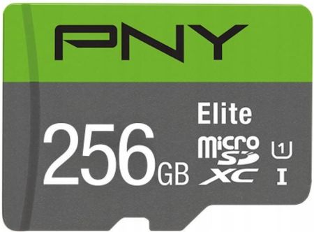 Pny Technology Micro-Sd Elite 256Gb Class/10/Uhs-I U1/A1 V10 Sd + Adapter
