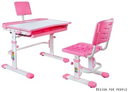 Unique Zestaw Candy Różowy Biurko + Krzesło