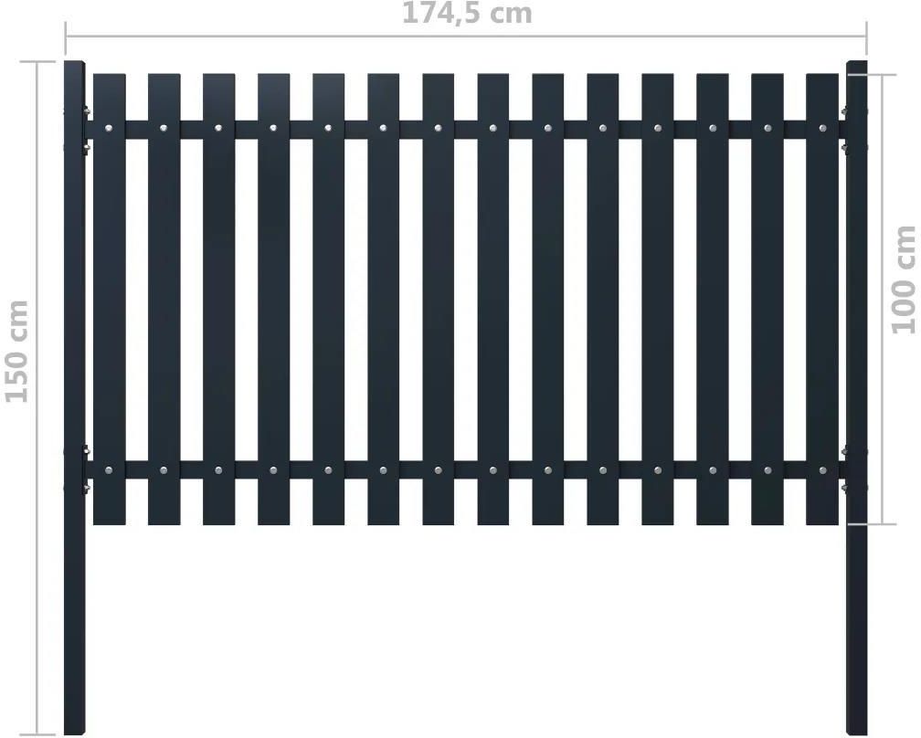 Panel Ogrodzeniowy Antracyt 174,5x100cm Stalmalowana - Ceny i opinie ...
