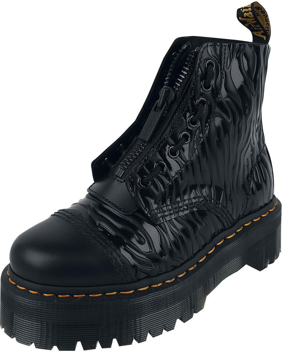Dr. Martens - Sinclair Black Smooth and Black Zebra Gloss Emboss