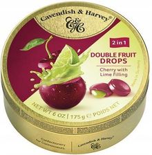 Zdjęcie Cavendish & Harvey Confectionery C&H Double Fruits Cherry Lime Dropsy 175g - Zgierz