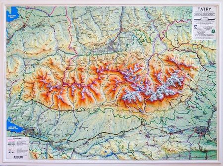 Tatry 3D! Duża Mapa Plastyczna Tatr Trójwymiarowa