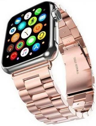 Mercury pasek Metal Apple Watch 44mm różowo złoty/pink gold