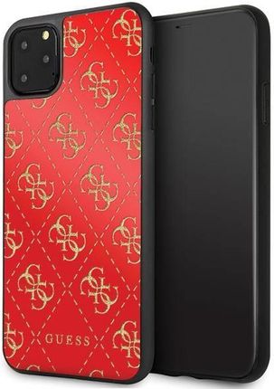 Guess GUHCN654GGPRE iPhone 11 Pro Max czerwony/red hard case 4G Double Layer Glitter