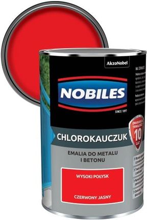 Nobiles Emalia Chlorokauczukowa Do Metalu I Betonu Jasny Czerwony 0,9 L