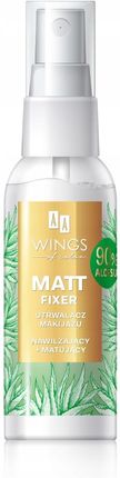 AA Wings of Color Matt Fixer utrwalacz makijażu, mgiełka do twarzy nawilżająco-matująca 90% aloesu 50 ml