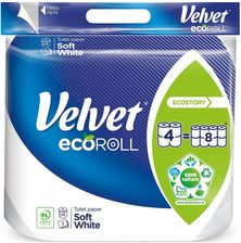 Zdjęcie Velvet Ecoroll Papier Toaletowy Delikatnie Biały 4 Rolki - Głubczyce