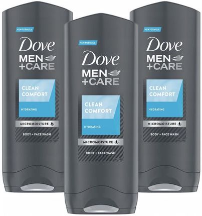 ZESTAW 3 x DOVE Men+Care Clean Comfort Żel pod prysznic 400 ml