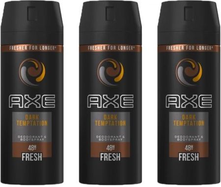 ZESTAW 3X AXE Dark Temptation Dezodorant w aerozolu dla mężczyzn 150 ml