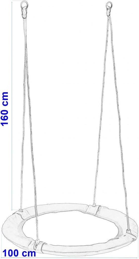 Huśtawka Ogrodowa Bocianie Gniazdo Romek Kolorowa 100cm - zdjęcie 7 Huśtawka Ogrodowa Bocianie Gniazdo Romek Kolorowa 100cm