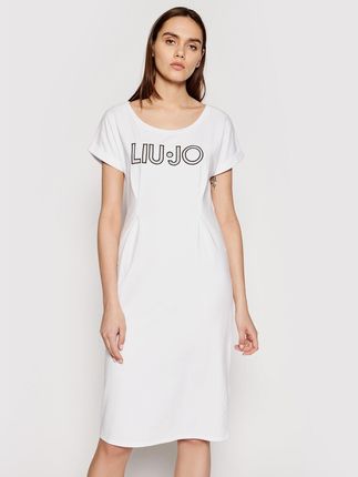 Liu Jo Sport Sukienka codzienna TA1027 J5756 Biały Regular Fit