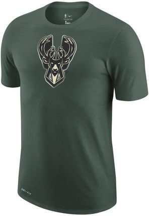 Nike Męski T shirt z logo Nike Dri FIT NBA Milwaukee Bucks Earned Edition Zieleń - Ceny i opinie T-shirty i koszulki męskie PFZM