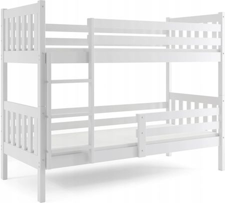 INTERBEDS łóżko piętrowe drewniane Carino białe + materace