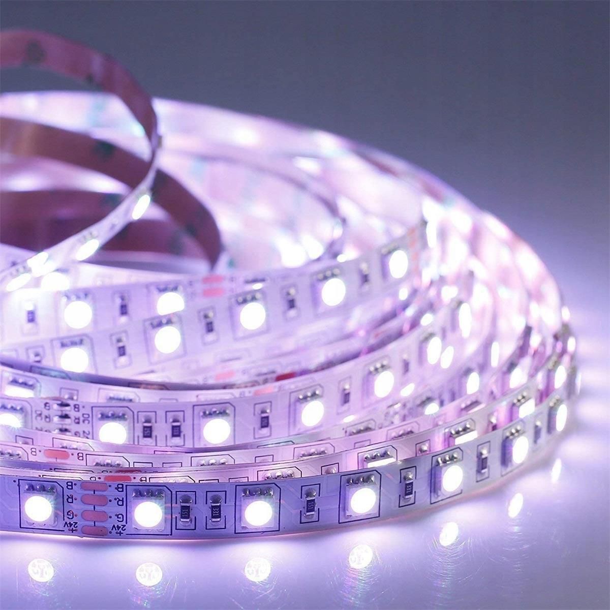 Wodoodporna TAŚMA LED SMD 5050 RGB Zestaw PILOT 5m