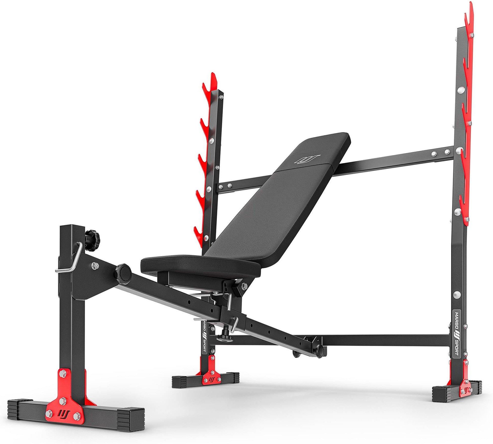 Marbo Sport Ławka Regulowana Ze Zintegrowanymi Stojakami Mh L107 2.0 - zdjęcie 4 Marbo Sport Ławka Regulowana Ze Zintegrowanymi Stojakami Mh L107 2.0