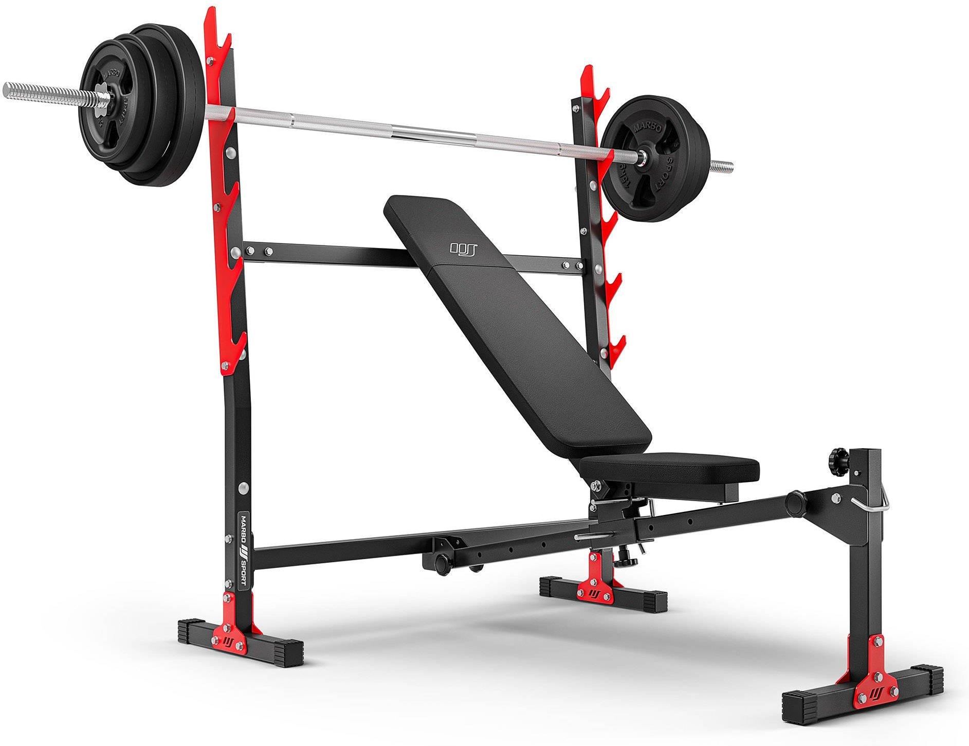 Marbo Sport Ławka Regulowana Ze Zintegrowanymi Stojakami Mh L107 2.0 - zdjęcie 10 Marbo Sport Ławka Regulowana Ze Zintegrowanymi Stojakami Mh L107 2.0