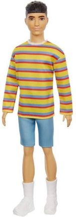 Barbie Fashionistas Stylowy Ken Bluza kolorowe paski DWK44 GRB91