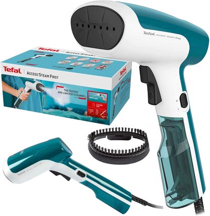 Tefal DT6130 Access Steam First Brosse à vapeur design léger Temps de chauffe 15 secondes 1300 W Débit vapeur continu 20 g/min 70 ml Blanc/bleu Tefal DT6130 Access Steam First Brosse à vapeur design léger Temps de chauffe 15 secondes 1300 W Débit vapeur continu 20 g/min 70 ml Blanc/bleu