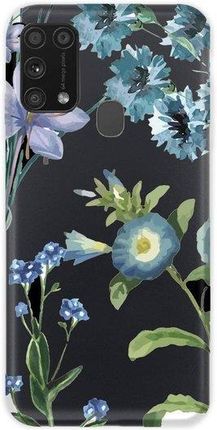Casegadget Etui Nadruk Niebieskie Kwiaty Samsung Galaxy M31