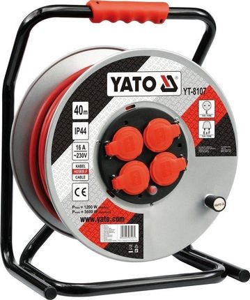 YATO Przedłużacz na bębnie plastikowym 40m, przewód 3x2,5mm2 8107
