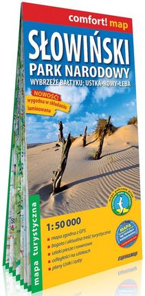 Słowiński Park Narodowy Wybrzeże Bałtyku: Ustka, Rowy, Łeba laminowana mapa turystyczna 1:50 000