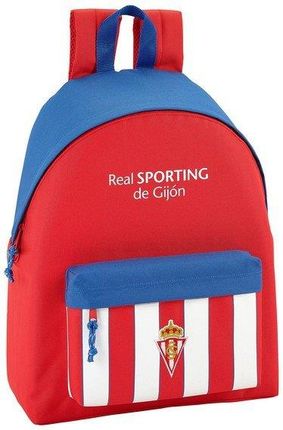 Real Sporting De Gijón Plecak Szkolny Biały Czerwony