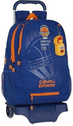 Valencia Basket Torba Szkolna Z Kółkami 905 Niebieski Pomarańczowy
