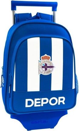 R. C. Deportivo De La Coruña Torba Szkolna Z Kółkami 705 Niebieski Biały