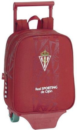 Real Sporting De Gijón Torba Szkolna Z Kółkami 805 Czerwony