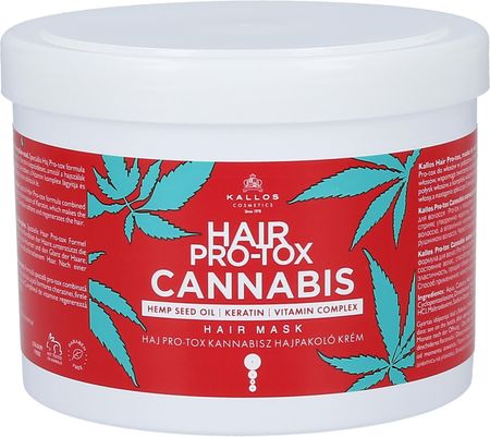 Kallos Hair Pro-Tox Cannabis regenerująca maska do włosów z olejkiem konopnym 500 ml