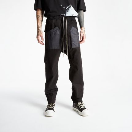 Rick Owensリックオウエンス　drawstring cargo long Rick Owens Cargo Drawstring Long Pants Black - Ceny i opinie