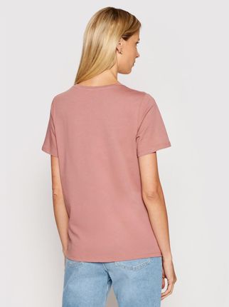 NA-KD T-Shirt Basic Logo 1044-000097-0176-003 Różowy Loose Fit
