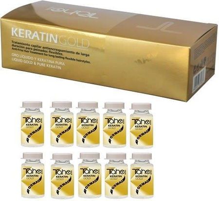 Tahe Botanic Gold Finishing ampułki do stylizacji włosów z keratyną 10x10 ml