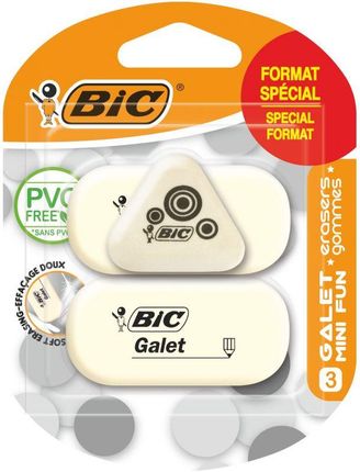 Bic Gumka Galet+Mini Fun 2+1Szt