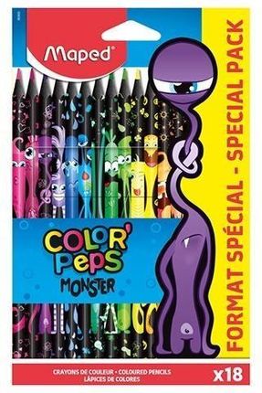 Maped Kredki Colorpeps Monster Trójkątne 18 Kolorów