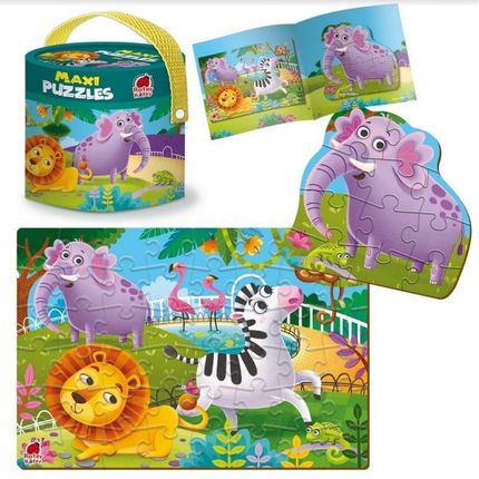 Roter Kafer Maxi Puzzle 2W1 Zoo Rk1080-02