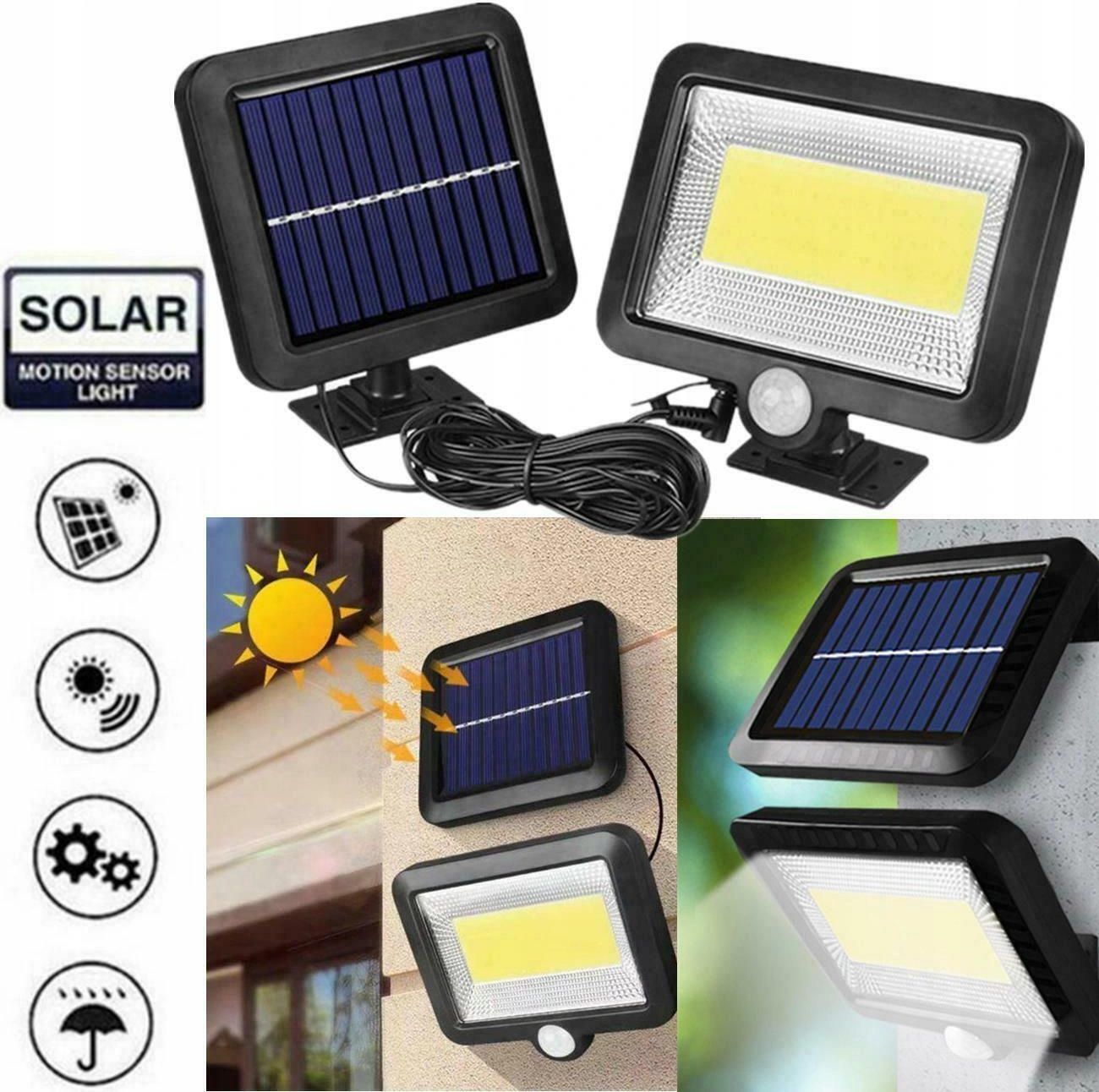 Halogen Lampa solarna 100Led czujka ruchu zmierzch - zdjęcie 7 Halogen Lampa solarna 100Led czujka ruchu zmierzch