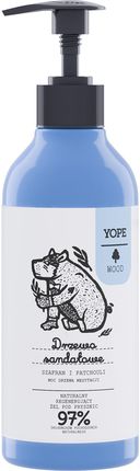 Yope Wood Żel pod prysznic dla mężczyzn Drzewo sandałowe, szafran, patchouli 400ml