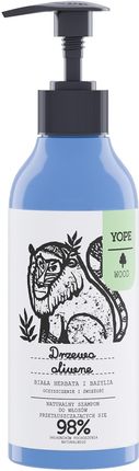 Yope Wood Szampon do włosów przetłuszczających się dla mężczyzn Drzewo oliwne, biała herbata, bazylia 300ml