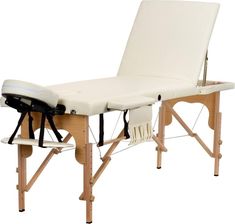 Zdjęcie Stół, łóżko do masażu 3-segmentowe drewniane Kremowy - Wejherowo