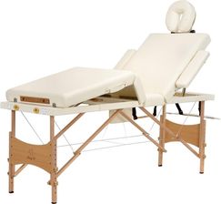 Zdjęcie Stół, łóżko do masażu 4-segmentowe drewniane Kremowe - Gdynia