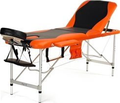 Zdjęcie Stół, łóżko do masażu 3-segmentowe aluminiowe dwukolorowe Czarno Pomarańczowe - Wejherowo