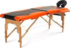 Zdjęcie Stół, łóżko do masażu 2-segmentowe drewniane Czarno Pomarańczowe - Gdańsk