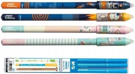 Happy Color Długopis Ścieralny Space 4Szt 3 Wkł
