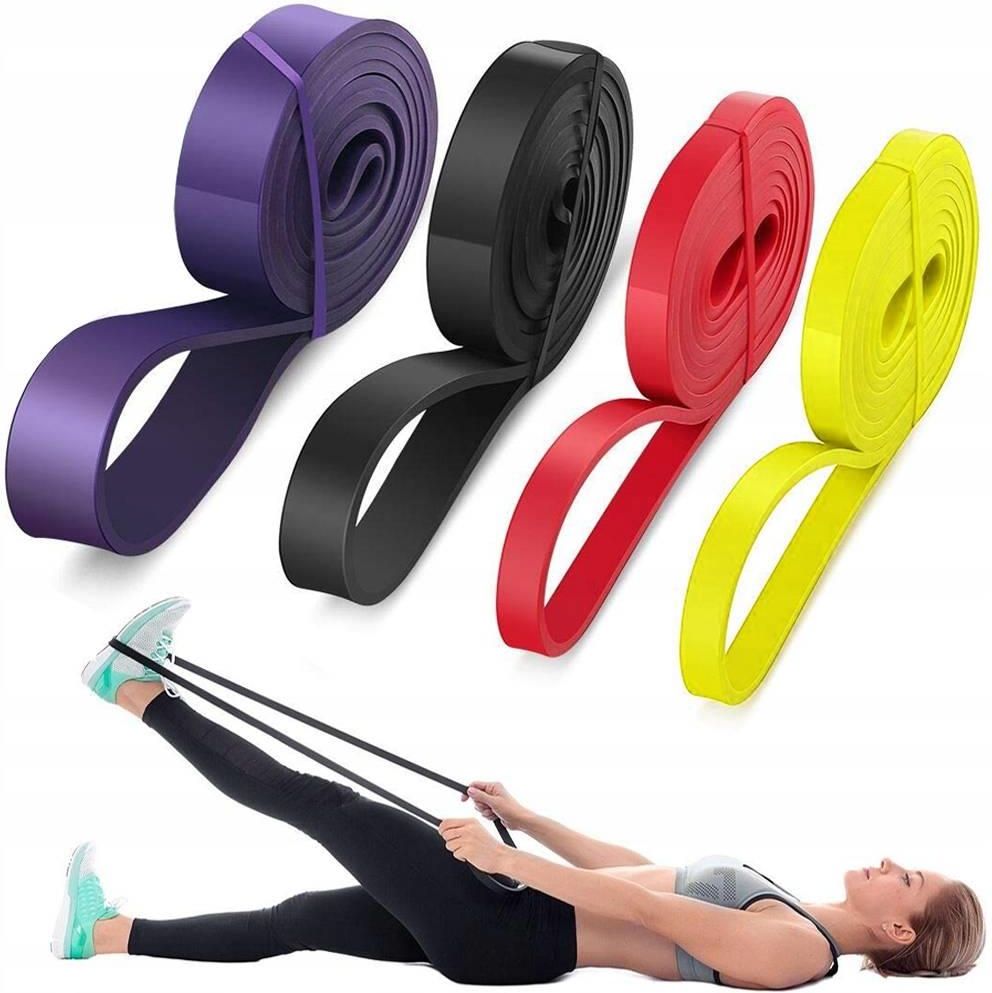 4yourhealth Zestaw 4 Gumy Oporowe Do Ćwiczeń Taśmy Oporowe Power Band - zdjęcie 3 4yourhealth Zestaw 4 Gumy Oporowe Do Ćwiczeń Taśmy Oporowe Power Band