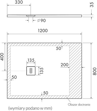 Schedpol Schedline Protos White Stone 80x120x3,5 (3SPP1P80120BSTM1BST) - zdjęcie 3