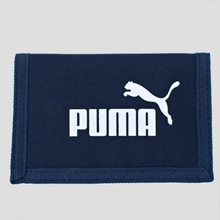 Puma Portfel Damski Męskie Sportowy Duże Logo Granatowy