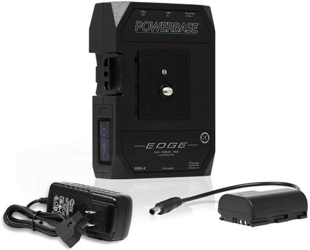 Core Swx Coreswx Powerbase Edge Small Form Cine V-Mount Battery, 14.8V With Canon Lpe6 Battery Cable