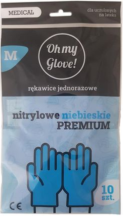 Rękawiczki Nitrylowe Niebieskie Oh My Glove Premium 10szt. M