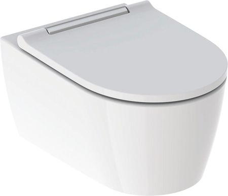 Geberit Zestaw wiszącej miski WC lejowej ONE ukryte mocowania TurboFlush z deską sedesową (500202011)